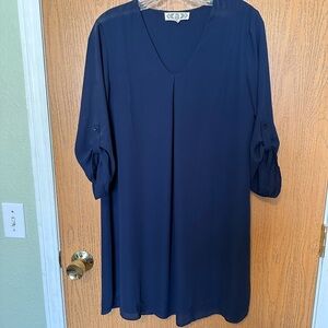 Navy Quarter Sleeve dress